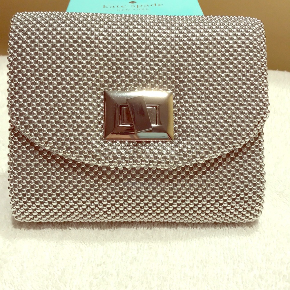 Silver beads small crossbody